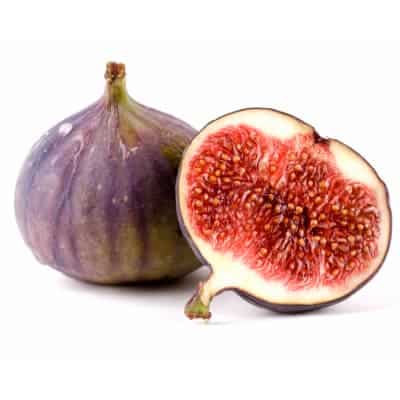 purple fig sliced open to see the inside