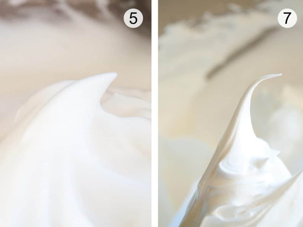 soft vs stiff meringue peak examples