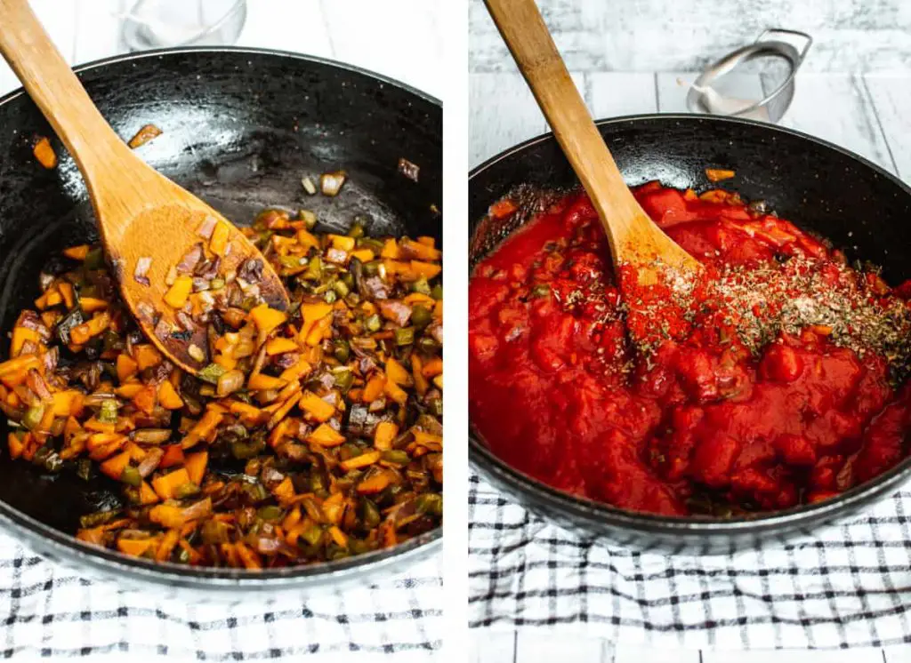 steps for making vegan bolognese sauce