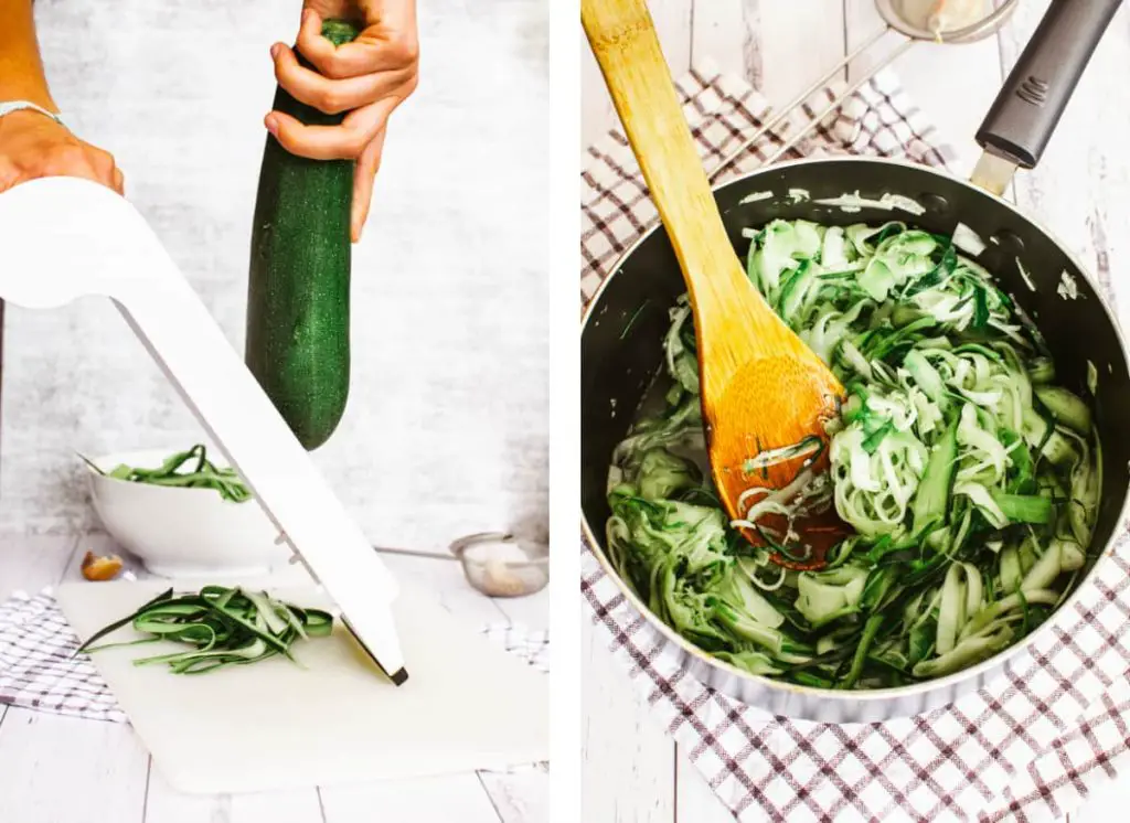 steps for making healthy zucchini noodles