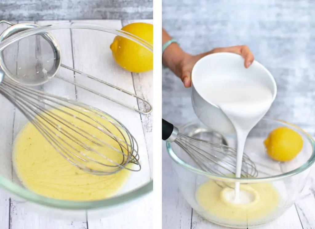 making vegan lemon curd steps