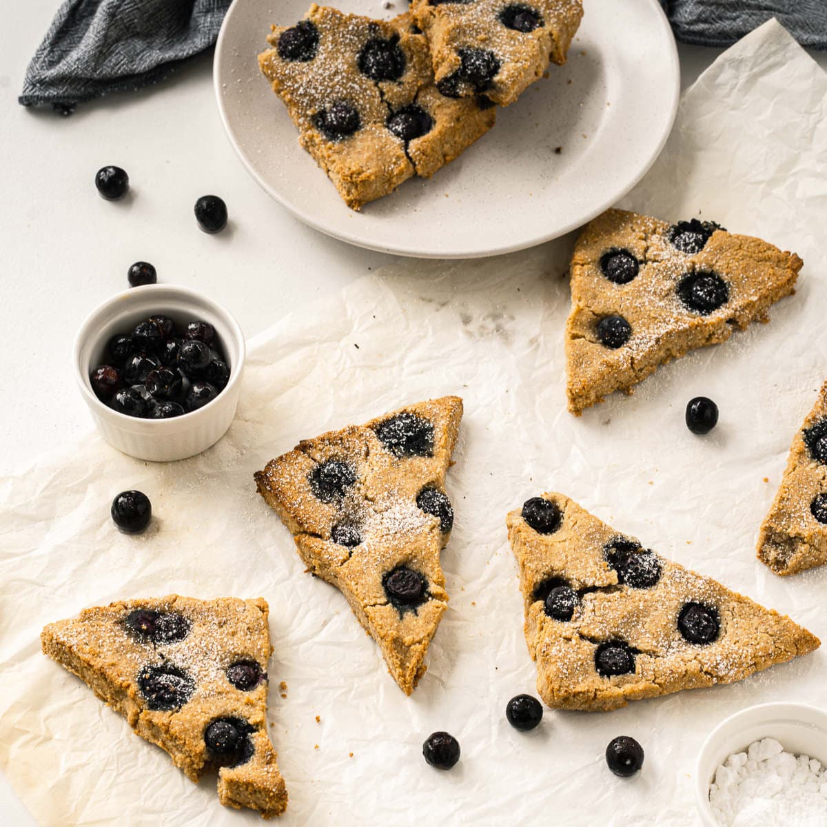 Best Almond Flour Blueberry Scones [Vegan, Keto, GrainFree]
